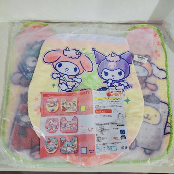 New Sanrio Characters Toilet Cover and Mat Set Yokai Parade Toreba Ex Japan Rare - Picture 3 of 4
